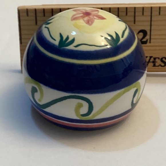 Ceramic Drawer Pull Knobs Cabinet Pulls Flower Floral Set of 11 Blue Green Pink - Picture 5 of 13
